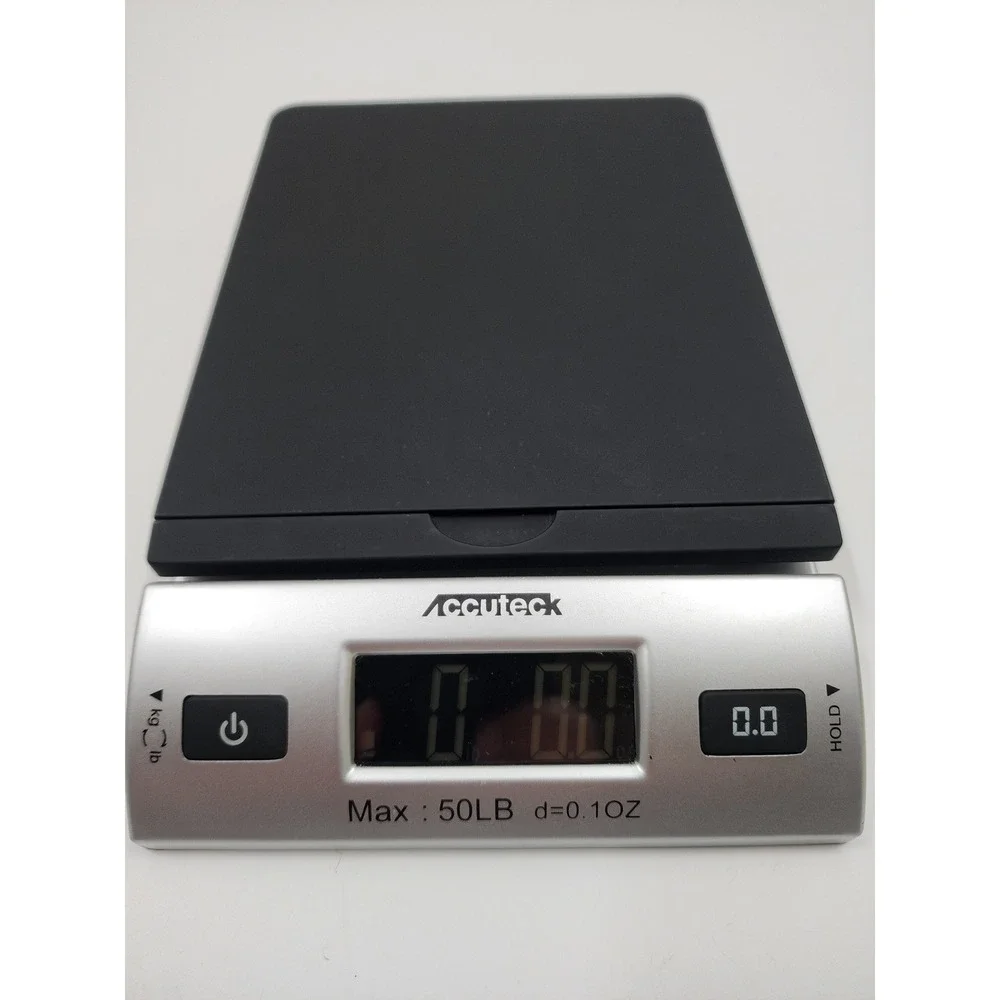 Accuteck W-8250-50BS Digital Postal Scale 50lb Capacity Black Silver